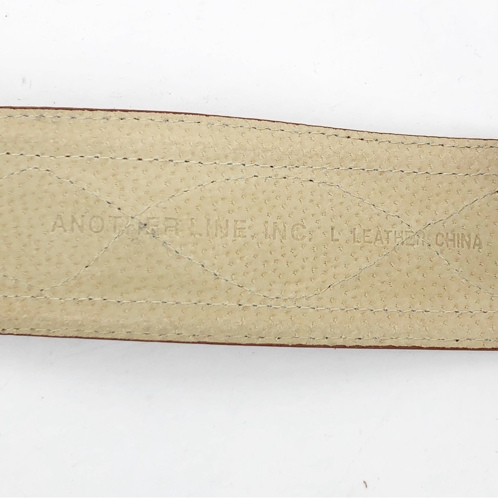 Another line Brown leather/suede belt - Picture 5 of 13